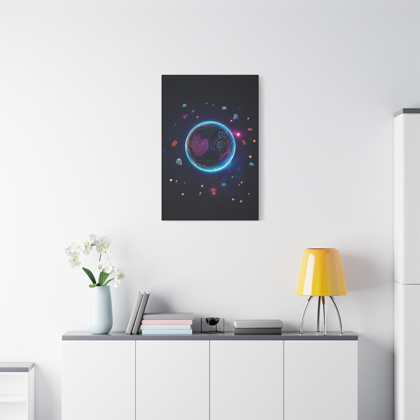 Pixel Orbit Universe Wall Art & Canvas Prints