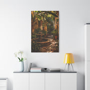 Hidden Courtyard Garden Fountain Wall Art & Canvas Print