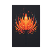 Ember Bloom Flame Lotus Wall Art & Canvas Prints