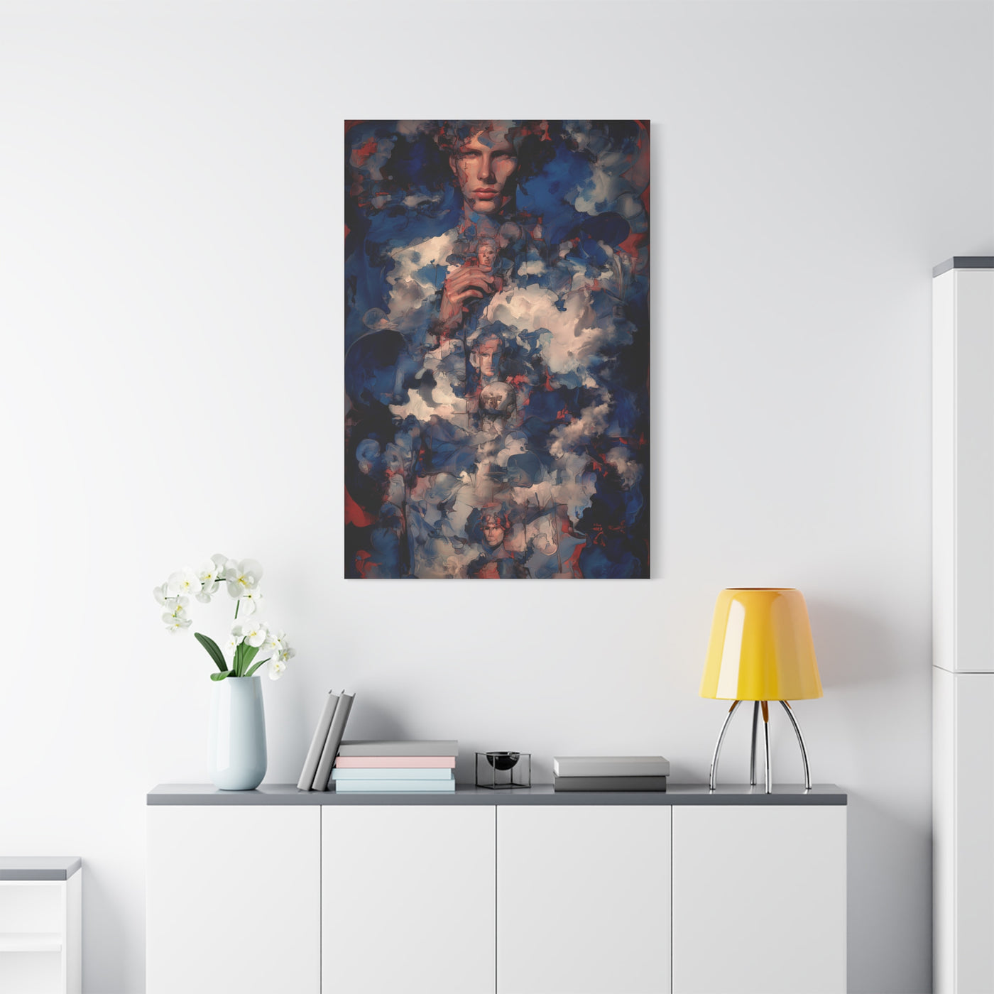 Surreal Cloud Portrait Composition Wall Art & Canvas Print