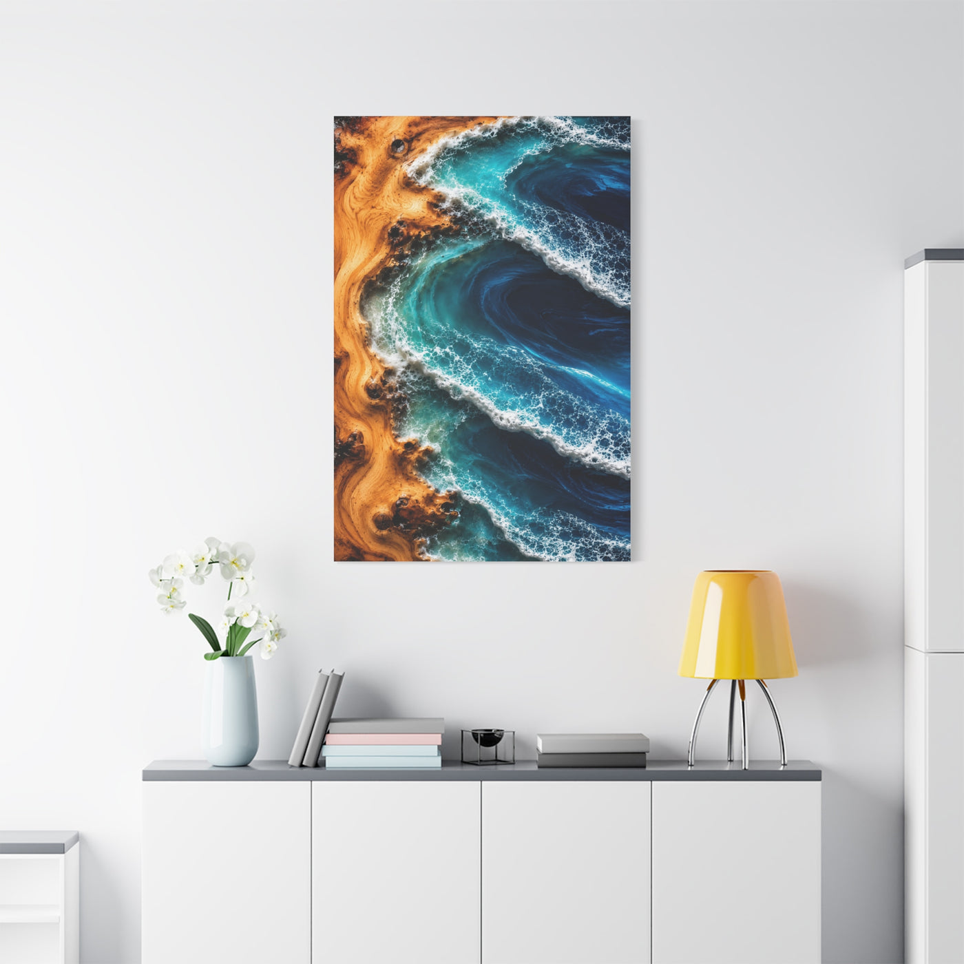 Resin Shoreline Aerial Ocean Art Wall Art & Canvas Print