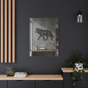 Geometric Line Wolf Wall Sculpture Panel Wall Art & Canvas Print