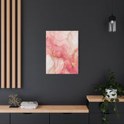 Pink and Gold Marble Flow Wall Art & Canvas Print