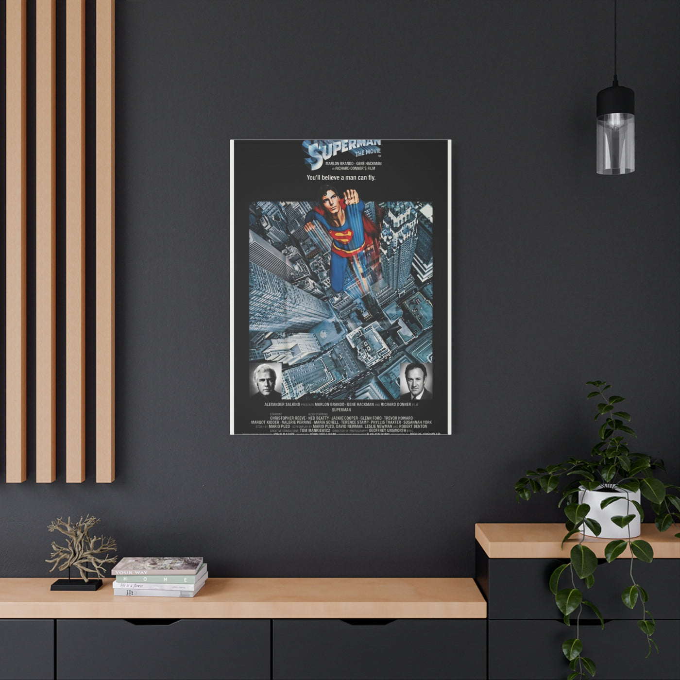 Superman "You'll Believe A Man Can Fly" Movie Poster Wall Art & Canvas Print