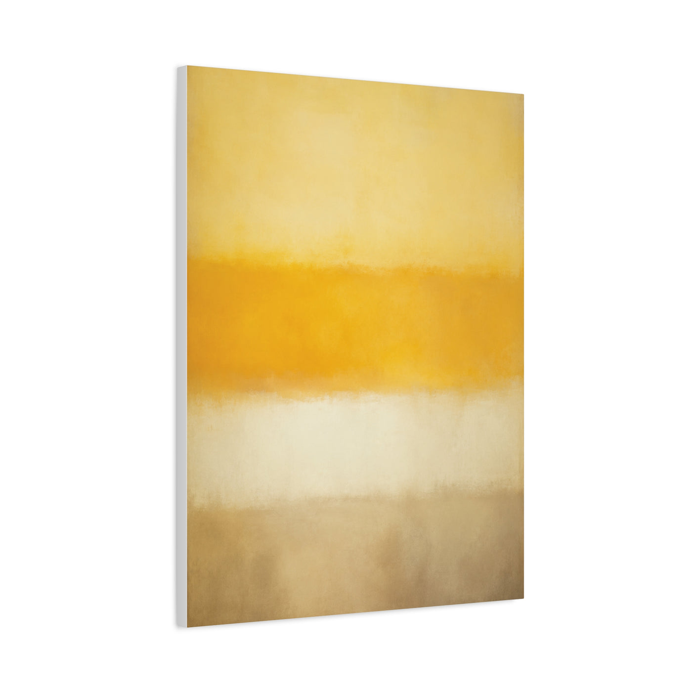 Minimal Color Field Golden Horizon Wall Art & Canvas Print