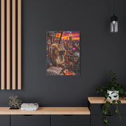 Surreal NYC Squirrel Rooftop Scene Wall Art & Canvas Print