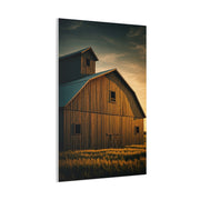 Twin Barn Structures in Evening Light Wall Art & Canvas Prints