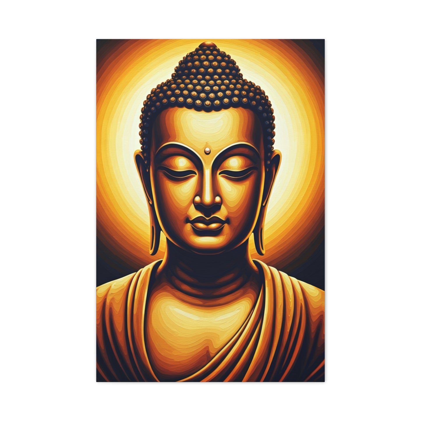 Golden Aura Buddha Meditation Wall Art & Canvas Prints