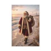 Coastal Santa at Sunrise Wall Art & Canvas Print
