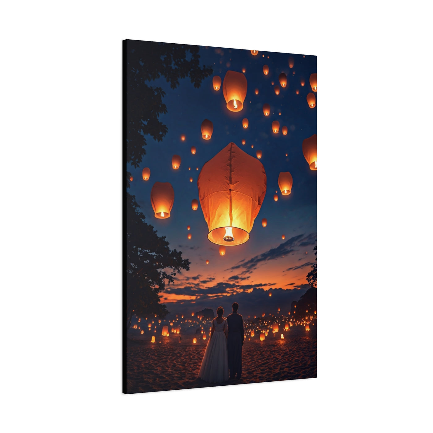 Floating Lanterns at Dusk Wall Art & Canvas Prints