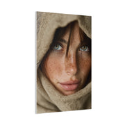 Freckled Muse Linen Hood Portrait Wall Art & Canvas Print