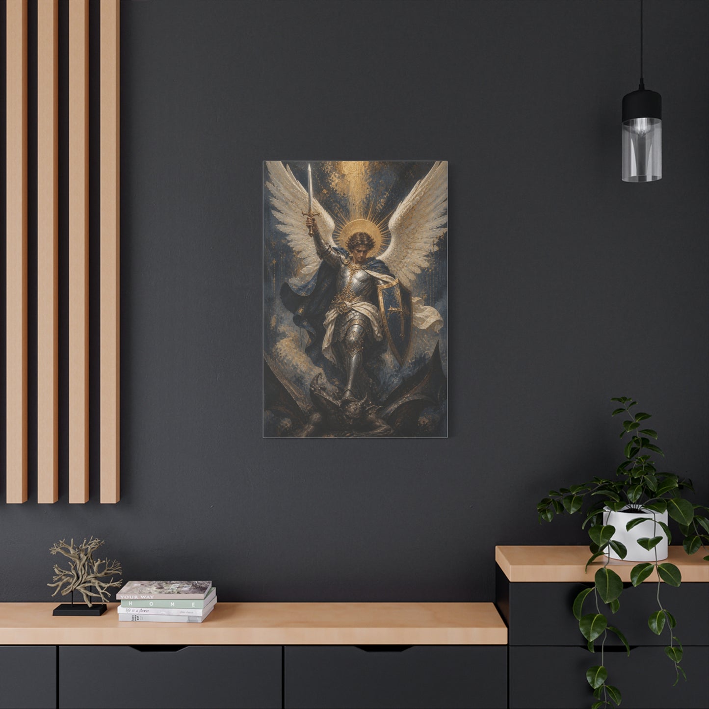 St. Michael Triumph Over Darkness Wall Art & Canvas Print