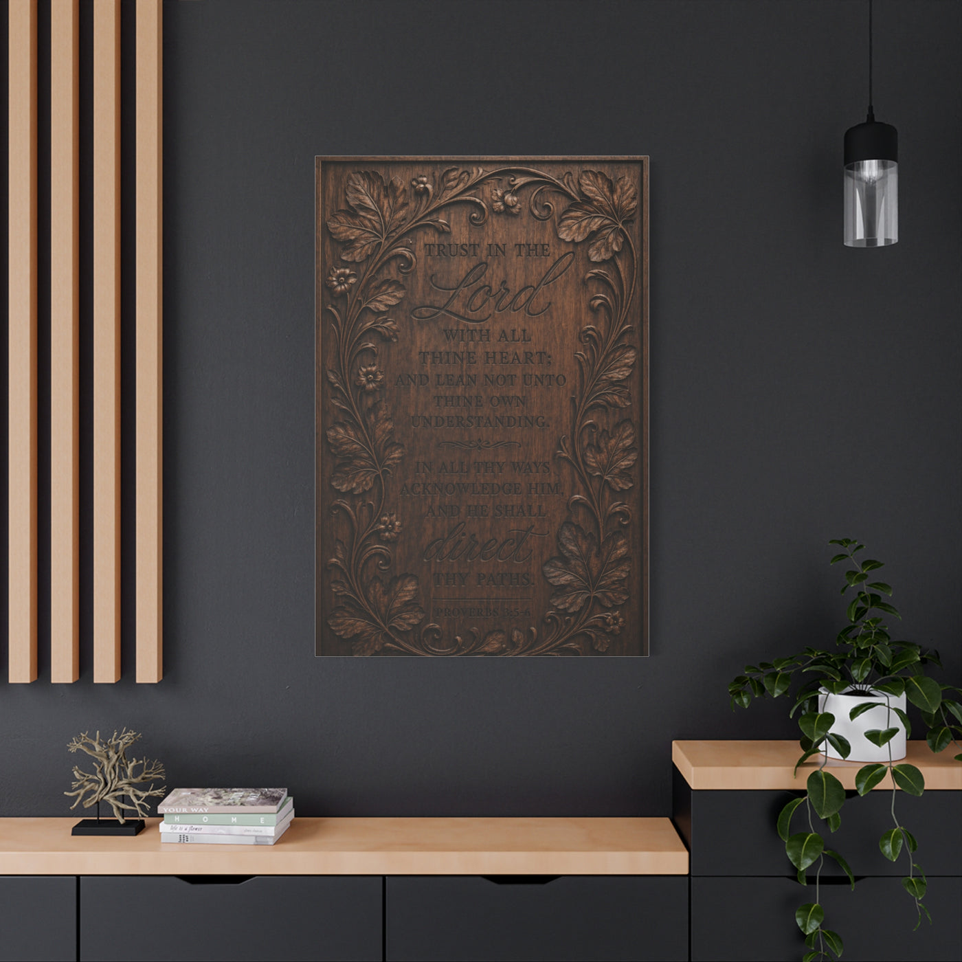 Proverbs Heirloom Wood Scripture Wall Art & Canvas Print