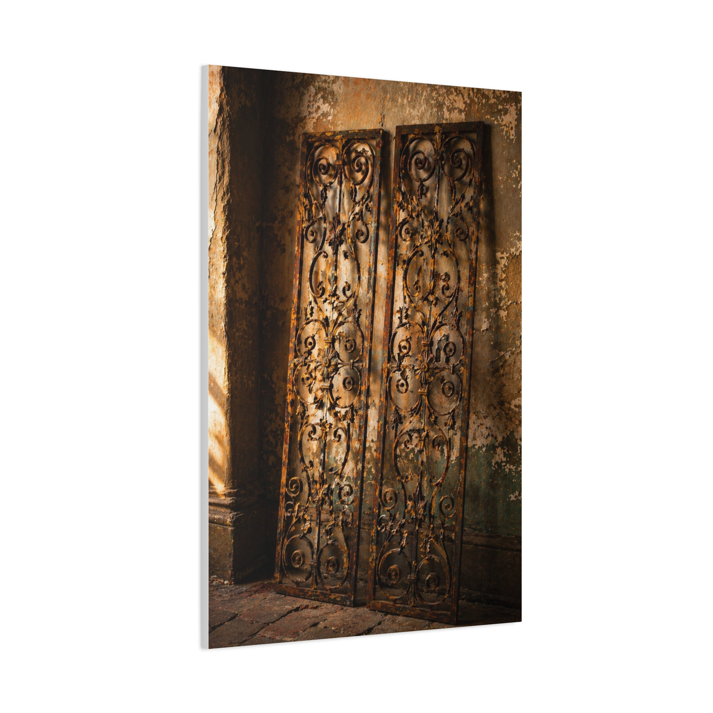 Wrought Iron Shutter Study Wall Art & Canvas Print