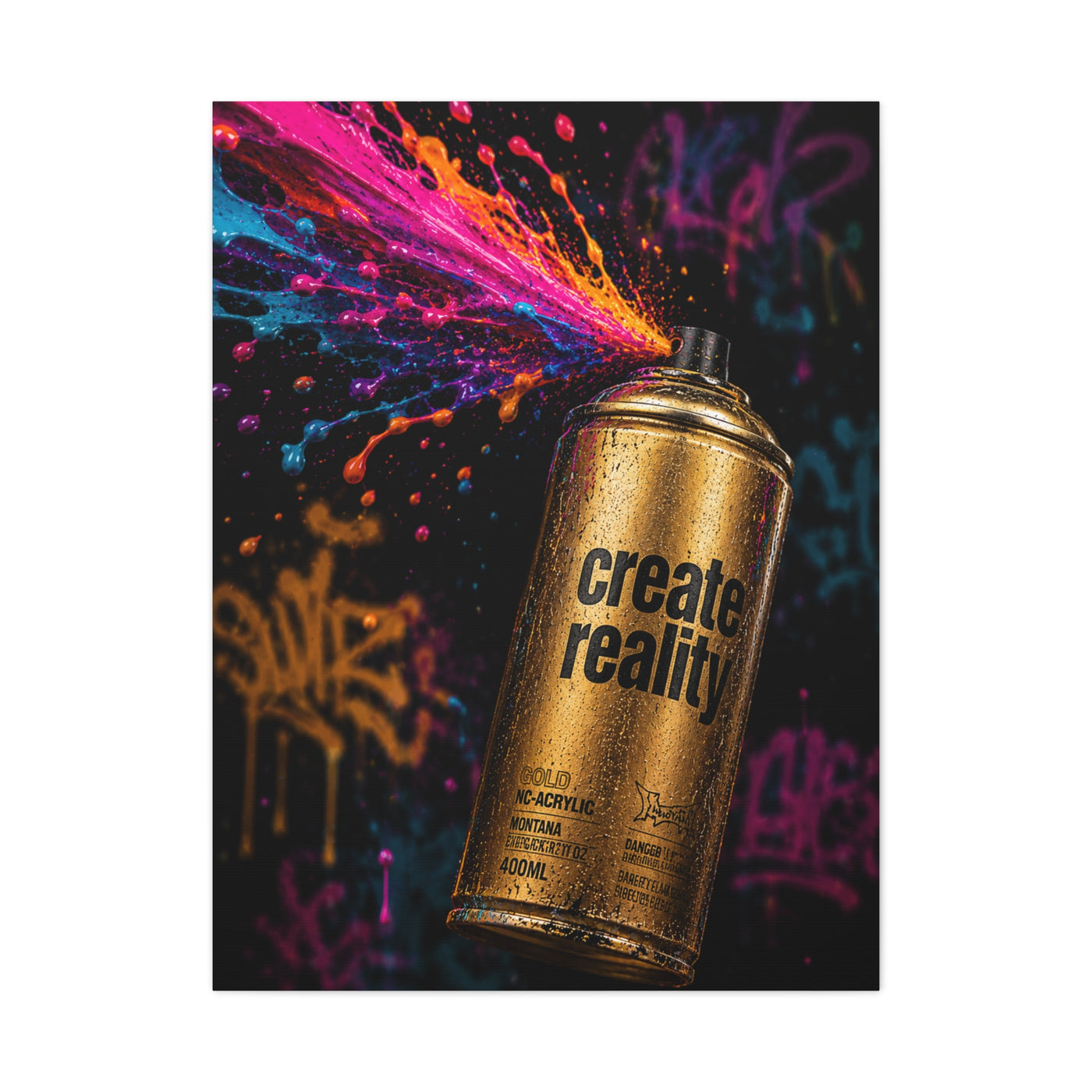 Urban Spray Burst Graffiti Street Wall Art & Canvas Print