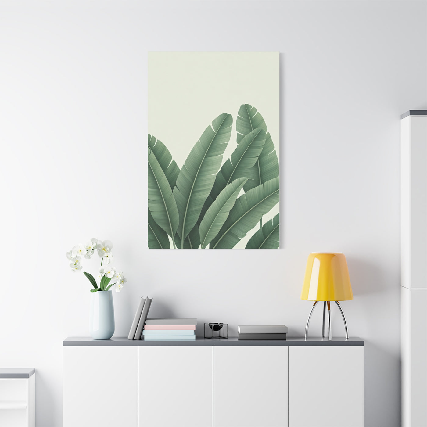 Tropical Banana Leaves Minimal Botanical Wall Art & Canvas Prints