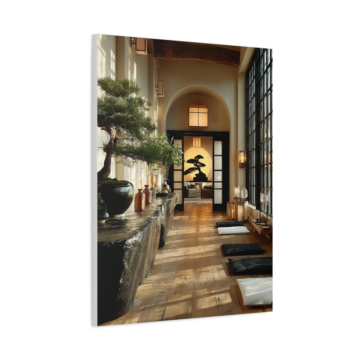 Japanese Minimal Hallway Interior Wall Art & Canvas Print