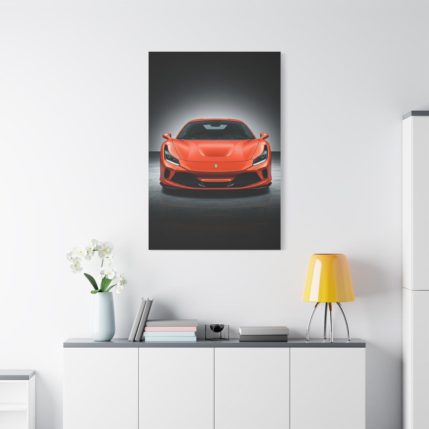 Ferrari F8 Tributo Minimal Studio Wall Art & Canvas Prints