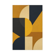 Mid-Century Geometric Mustard Composition Wall Art & Canvas Print