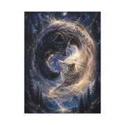 Celestial Wolf Pair Energy Vortex Wall Art & Canvas Print