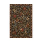 Dark Botanical Pomegranate Heritage Textile Wall Art & Canvas Print