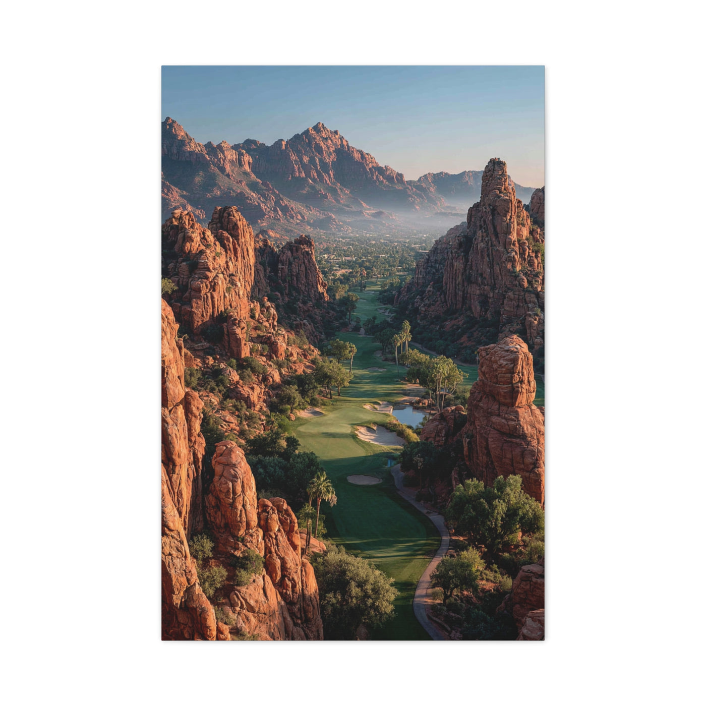 Desert Canyon Golf Course Aerial Wall Art & Canvas Print