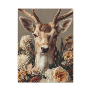 Botanical Deer Portrait Wall Art & Canvas Print