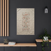 Rustic Folk Botanical Embroidery Strip Wall Art & Canvas Print