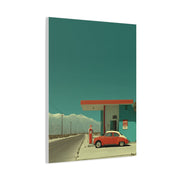 Minimal Desert Station Composition Wall Art & Canvas Print