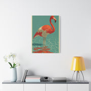 Retro Coastal Flamingo Vintage Poster Tropical Wall Art & Canvas Print