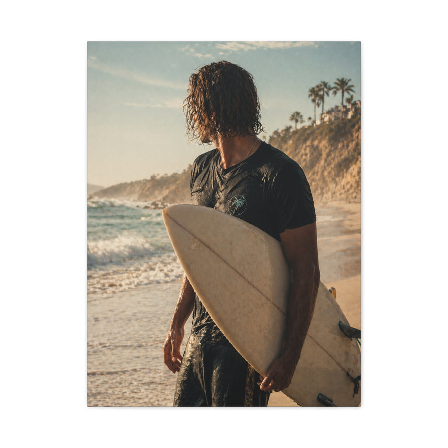 Coastal Surf Reflection Portrait Wall Art & Canvas Print