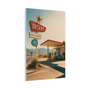 Desert Gas Station Americana Wall Art & Canvas Print