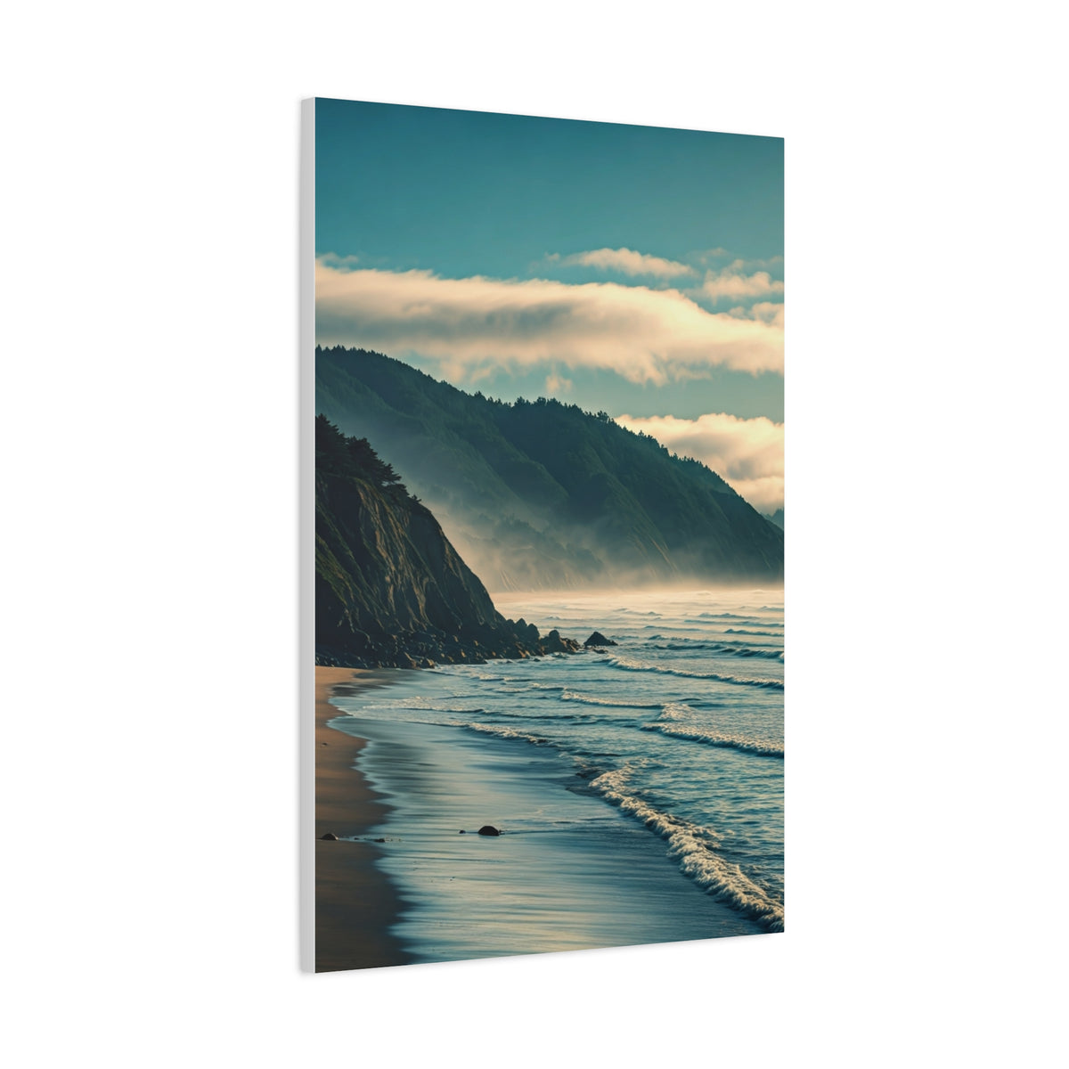 Misty Mountain Coastline Wall Art & Canvas Prints