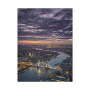 London Skyline Twilight Over the River Thames Wall Art & Canvas Print