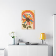 Retro Rainbow Sunflower Wall Art & Canvas Print
