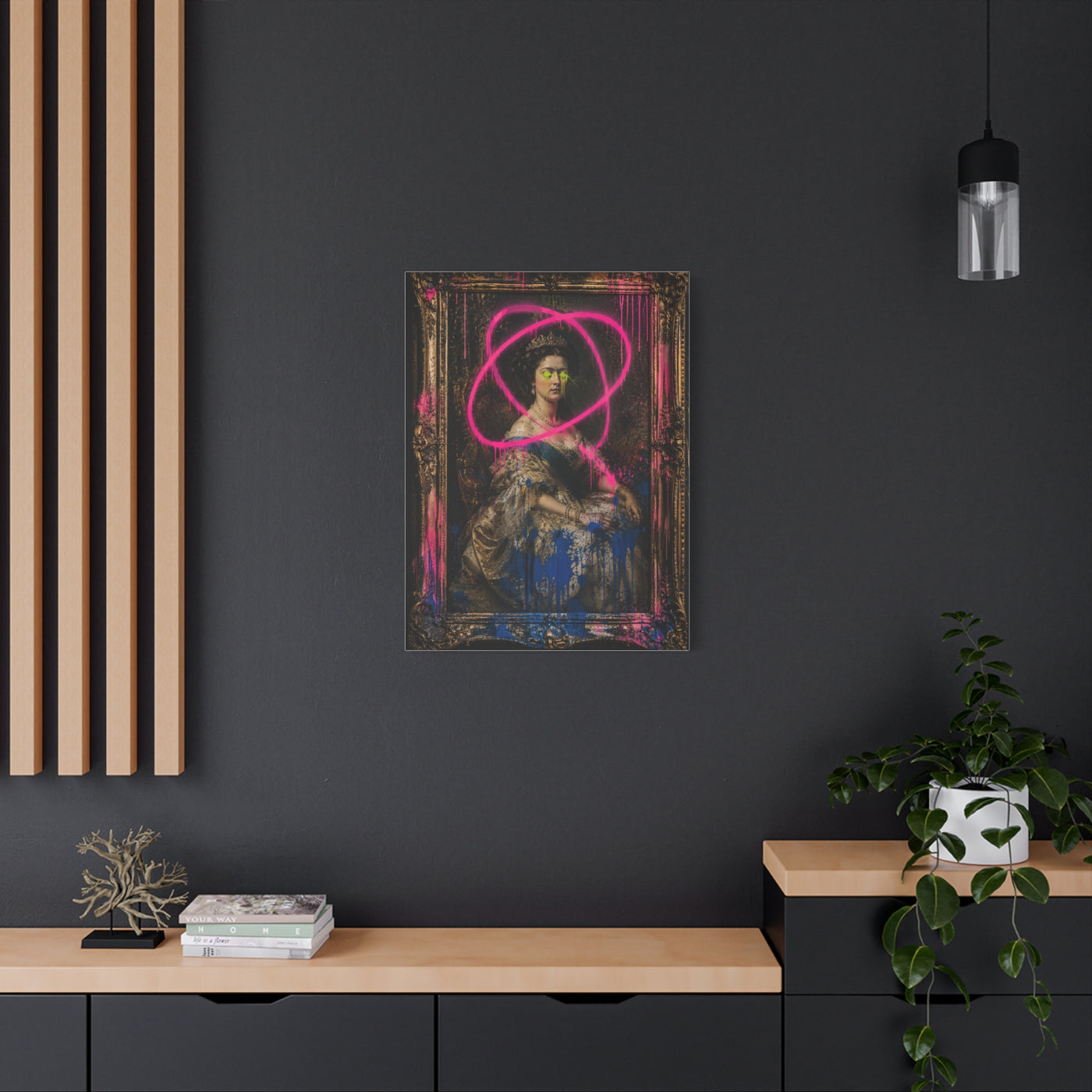Graffiti Royal Portrait Rebellion Street Wall Art & Canvas Print