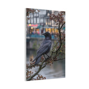 Raven on a Tree Branch Wall Art & Canvas Print