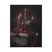 Raven with Candles and Crimson Roses Wall Art & Canvas Print