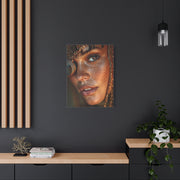 Copper Monocle Freckled Portrait Wall Art & Canvas Print