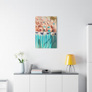 Modern Cubist Harbor Painting Wall Art & Canvas Print