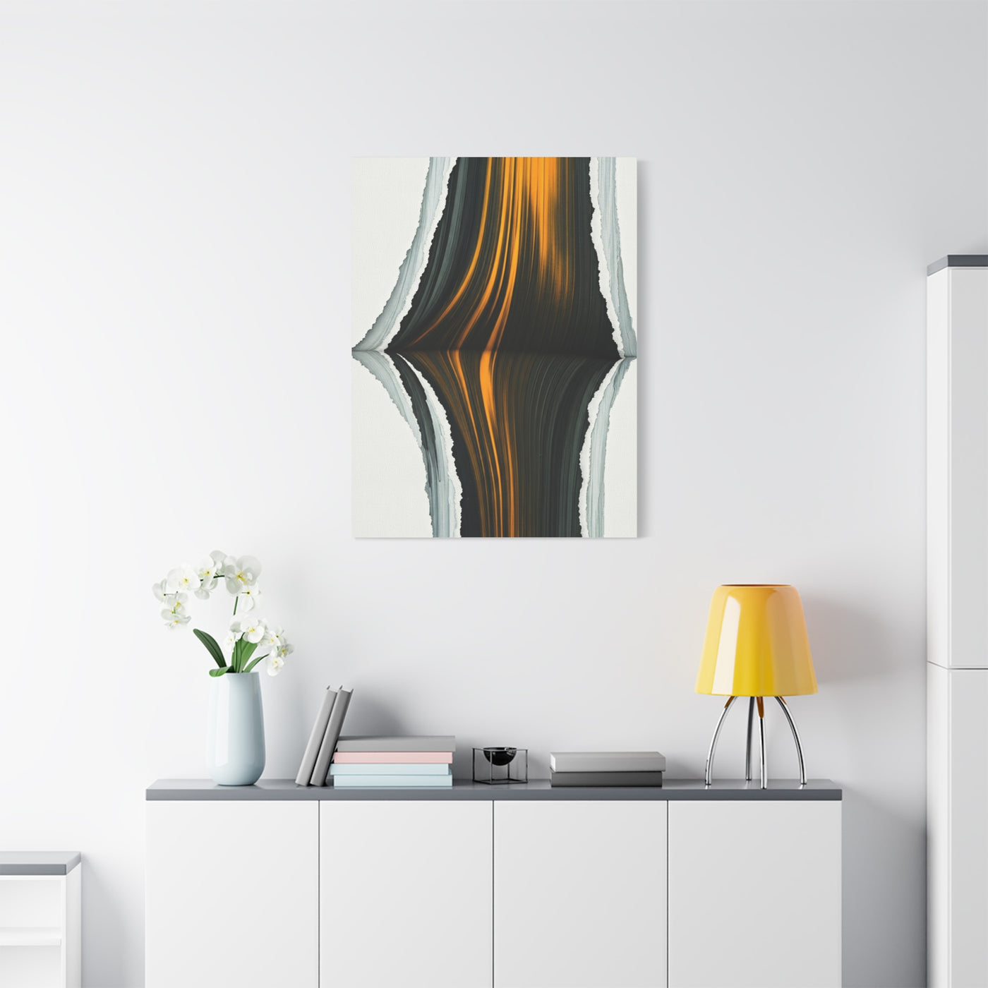 Vertical Gold Reflection Abstract Wall Art & Canvas Prints