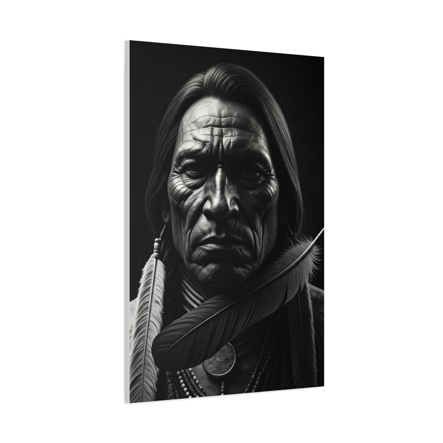 Weathered Resolve Black & White Portrait Wall Art & Canvas Prints