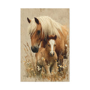 Mare and Foal Tender Bond Wall Art & Canvas Print