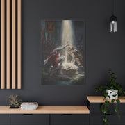 Knights Witness the Miracle of Excalibur Wall Art & Canvas Print