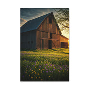 Wildflower Meadow Barn at Sunrise Wall Art & Canvas Prints