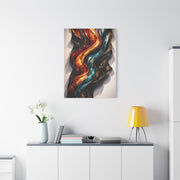 Glossy Molten Metal Relief Wall Art & Canvas Print
