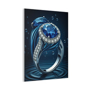 Blue Sapphire Ring in Deep Water Wall Art & Canvas Prints