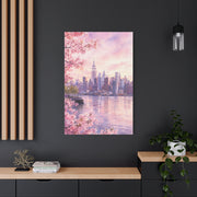 Spring Manhattan Skyline Blossom Wall Art & Canvas Print