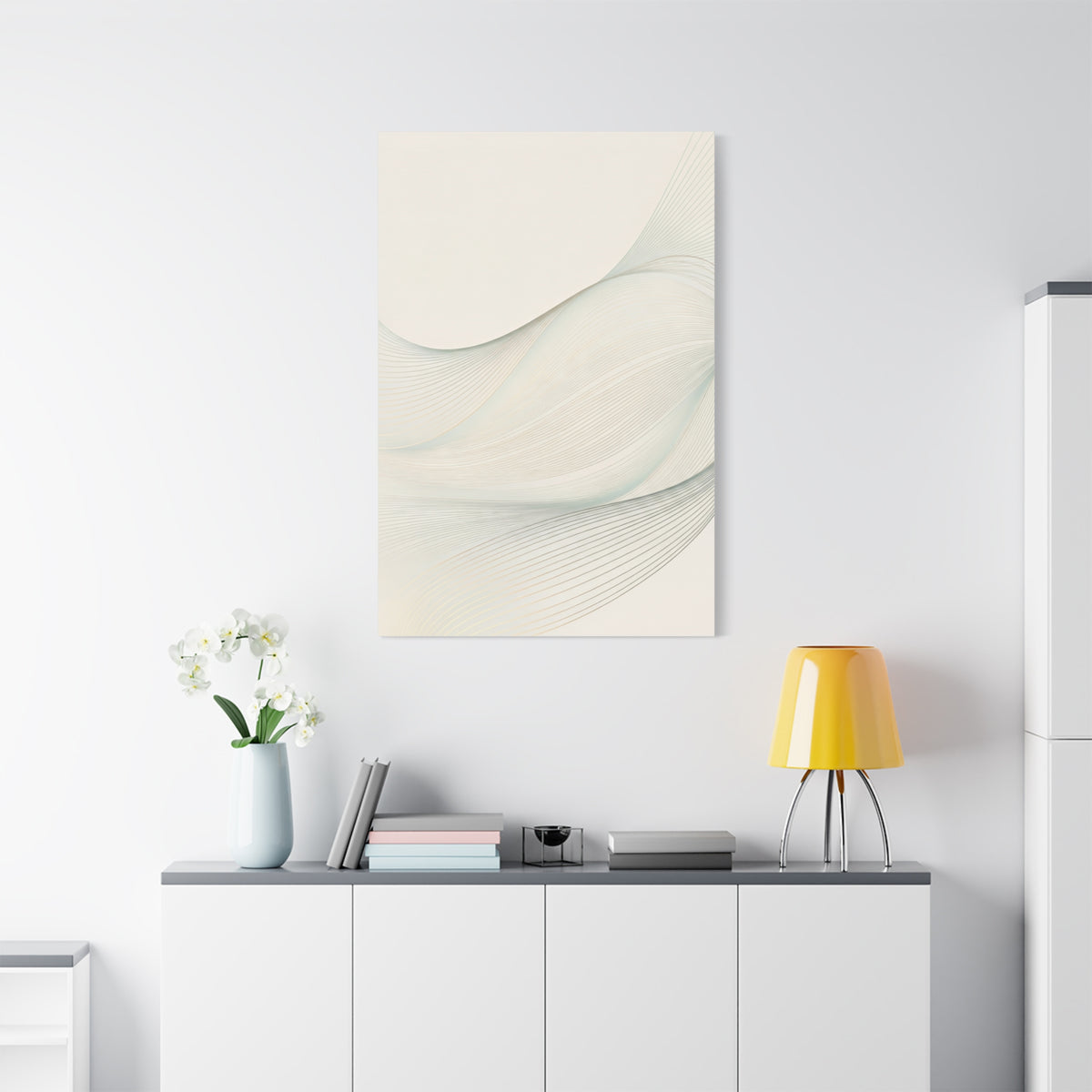 Soft Ivory Flow Texture Wall Art & Canvas Prints