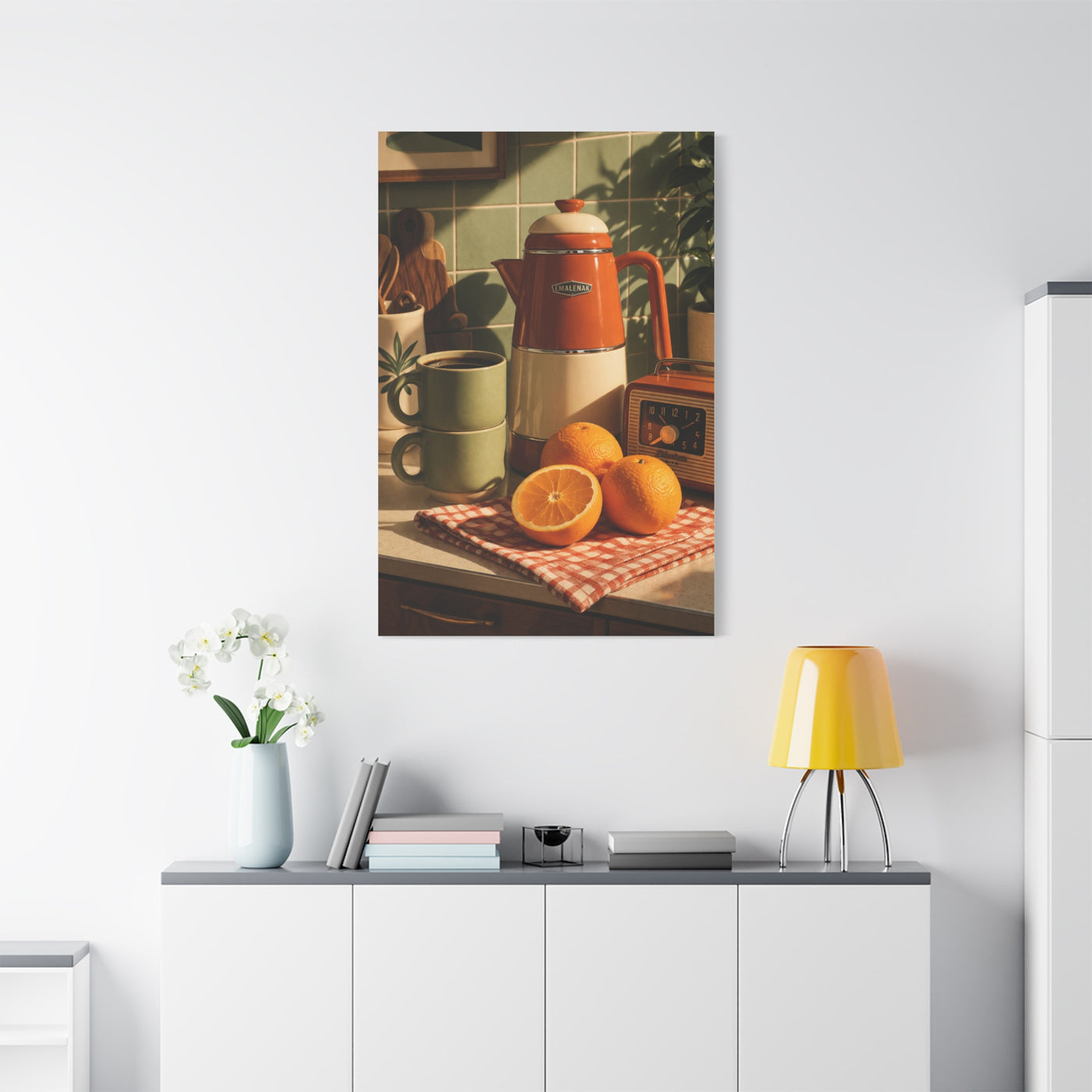 Retro Kitchen Still Life Composition Wall Art & Canvas Print